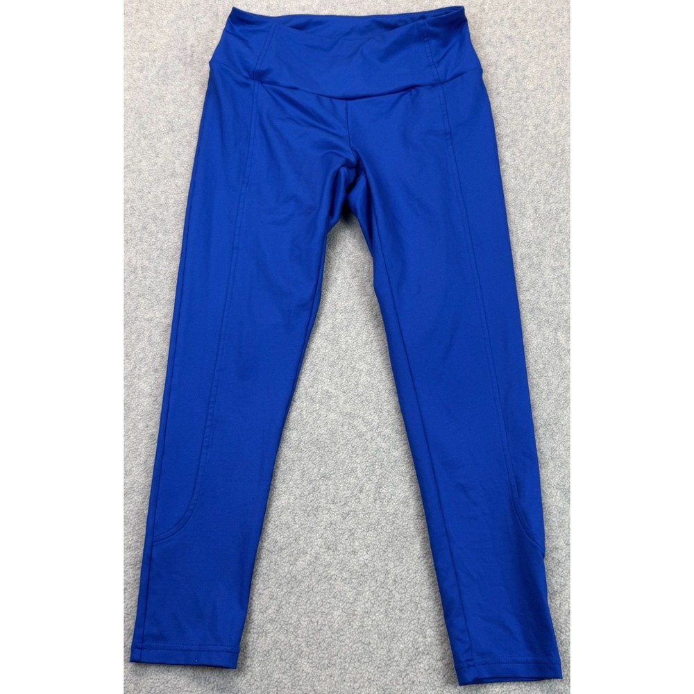 Z by Zella Womens High-Waisted Crop Leggings Royal Blue Yoga Stylish Gym Look S